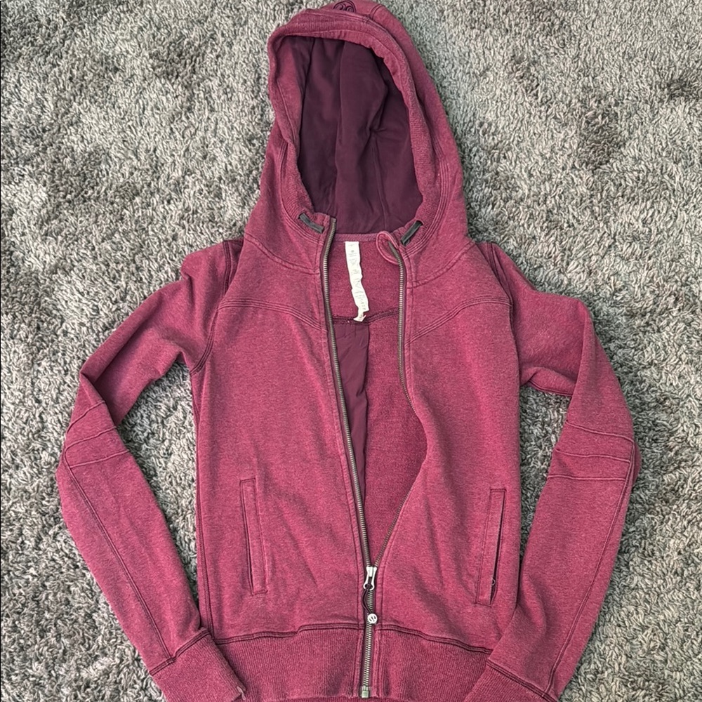 Lululemon Burgundy Zip-Up Hoodie